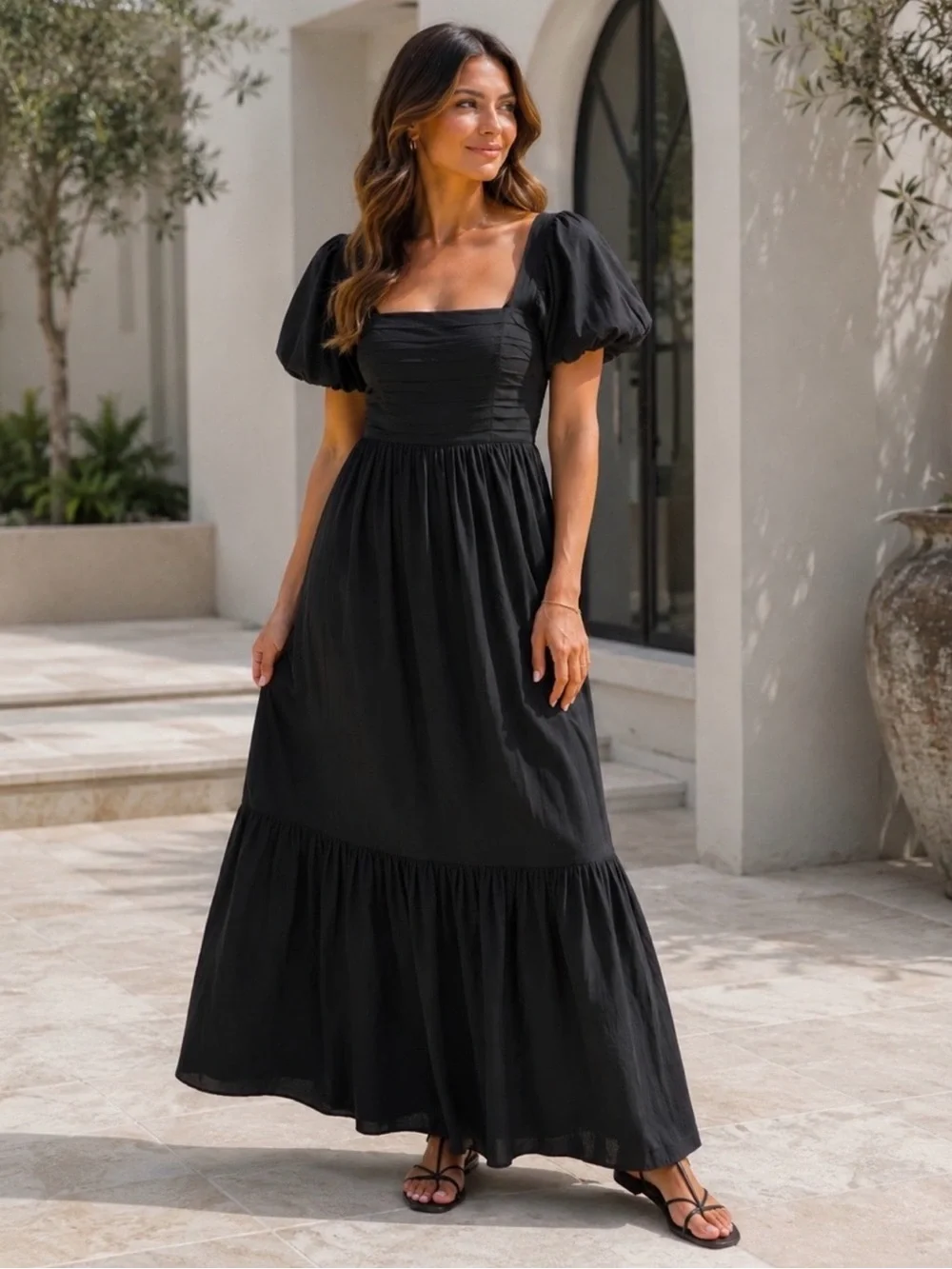 Abercrombie & Fitch Emerson Drama Bow-Back Black Size Medium